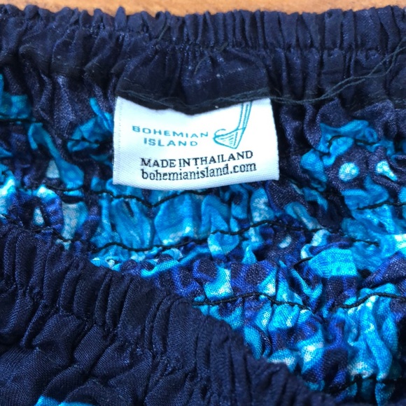 Bohemian Island Strapless Ruched Dress - Picture 5 of 6